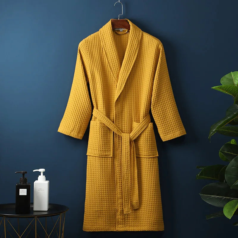 Cozy men's cotton bathrobe for ultimate comfort, perfect for relaxation and everyday home wear.