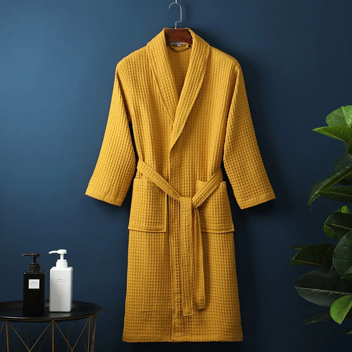 Cozy men's cotton bathrobe for ultimate comfort, perfect for relaxation and everyday home wear.