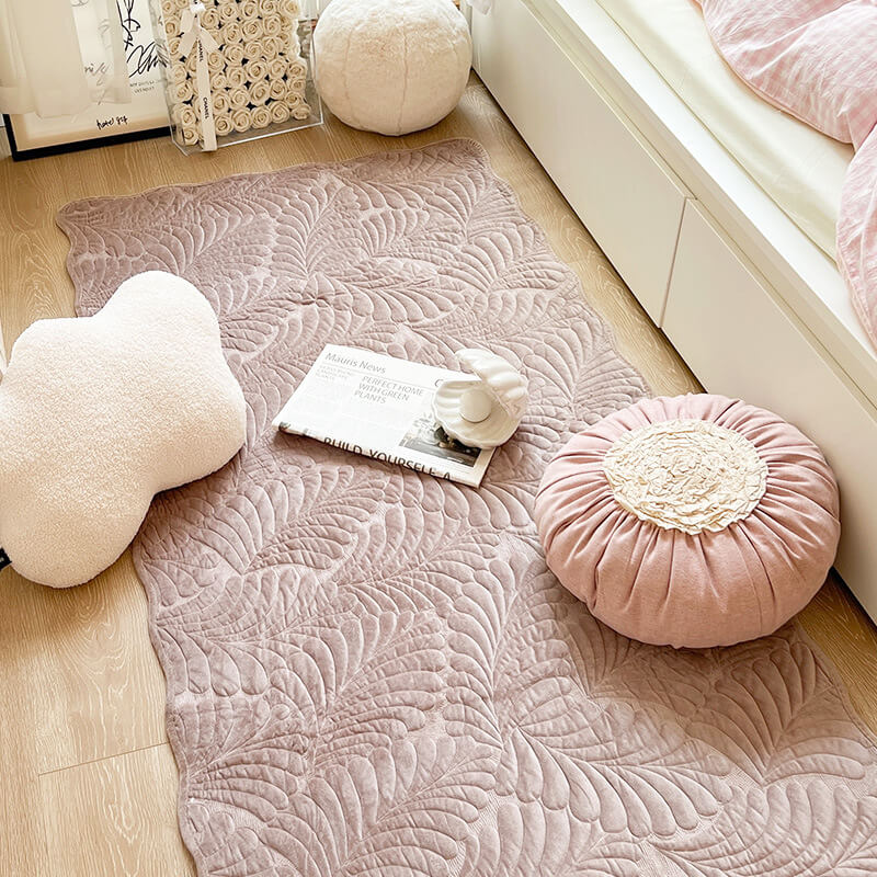 Elegant leaf print cotton sofa protector, providing full coverage and anti-scratch defense for your furniture.