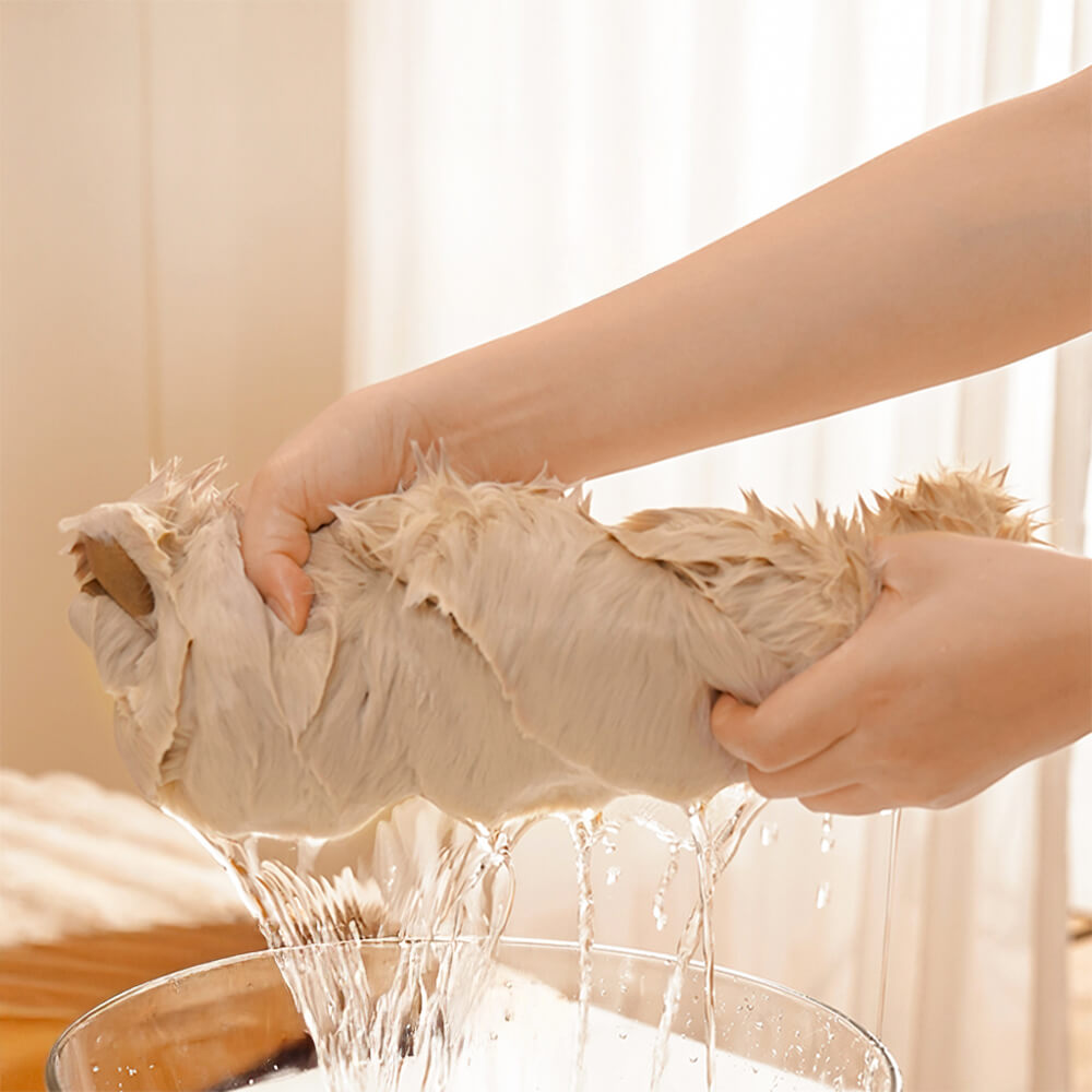 Wave pattern design on pet faux rabbit fur mat, stylish and cozy dog bed accessory