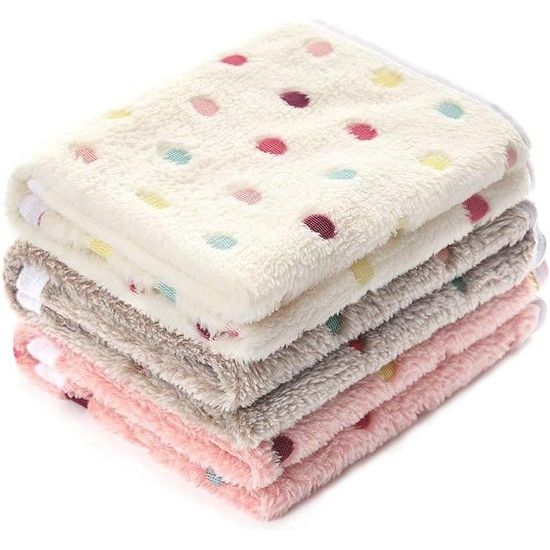 Soft fleece dog blanket set in coral velvet, cozy and washable for pets