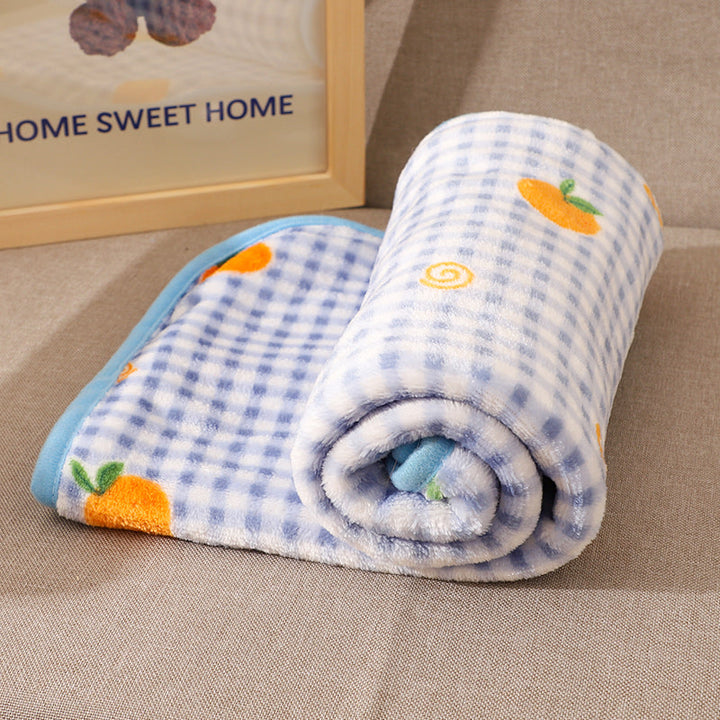 Pet comfort blanket, brown, for dog beds and cat beds, soft fleece material, animal warmth
