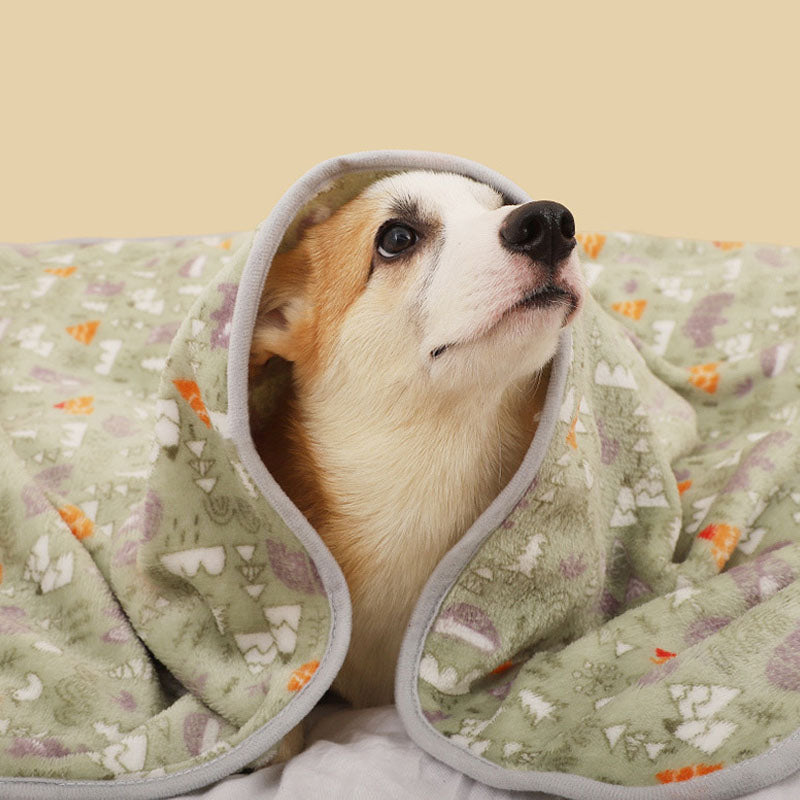 Luxury pet blanket, brown, for cats and dogs, fleece material, excellent animal comfort