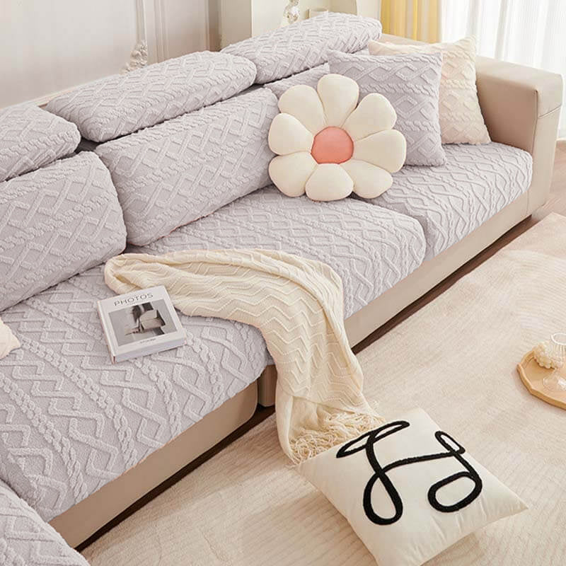 Home decor solution: an all-season full wrap fleece couch cover, perfect for furniture protection.