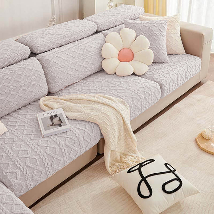 Home decor solution: an all-season full wrap fleece couch cover, perfect for furniture protection.