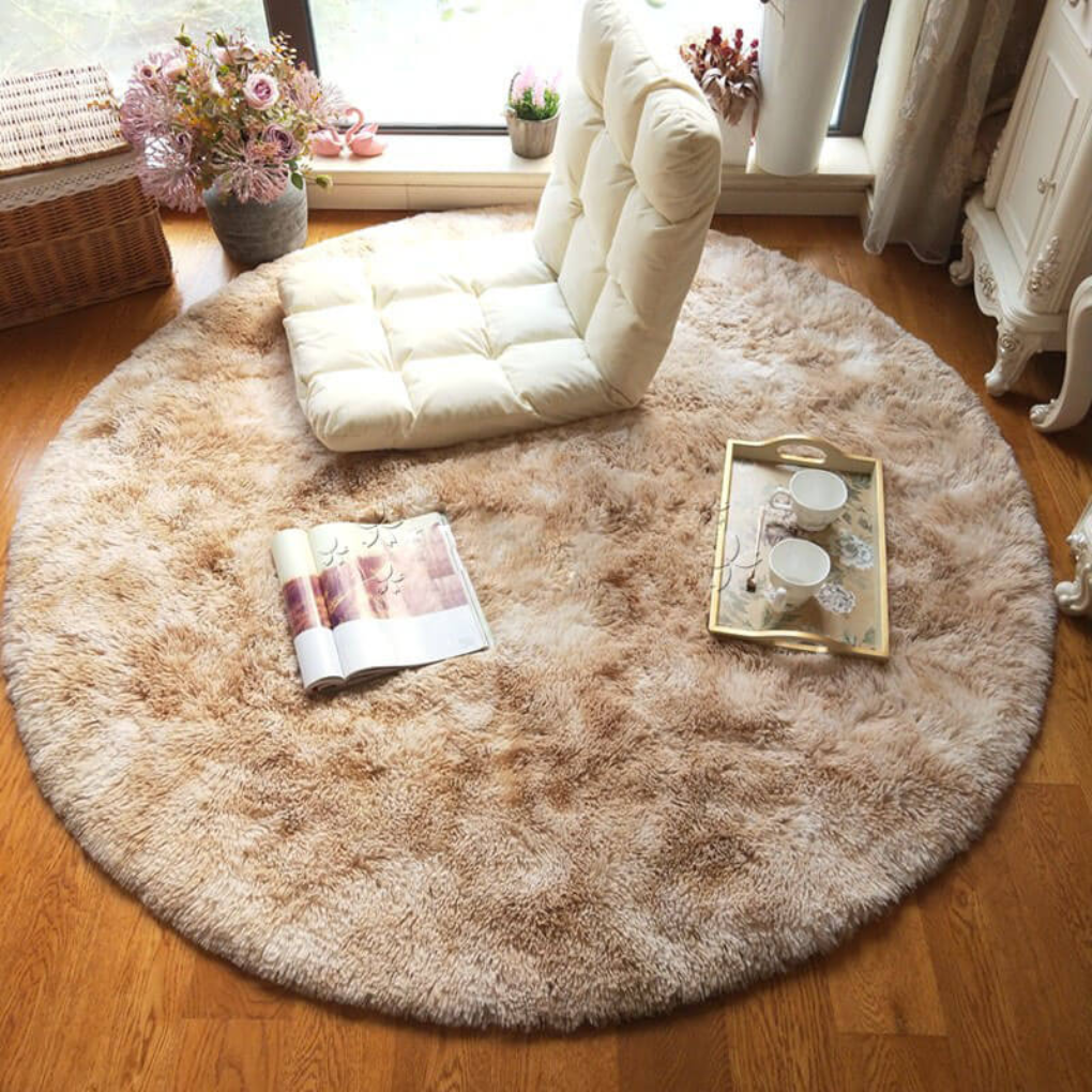 Softest round faux fur rug, designed for ultimate comfort and stylish home decor.