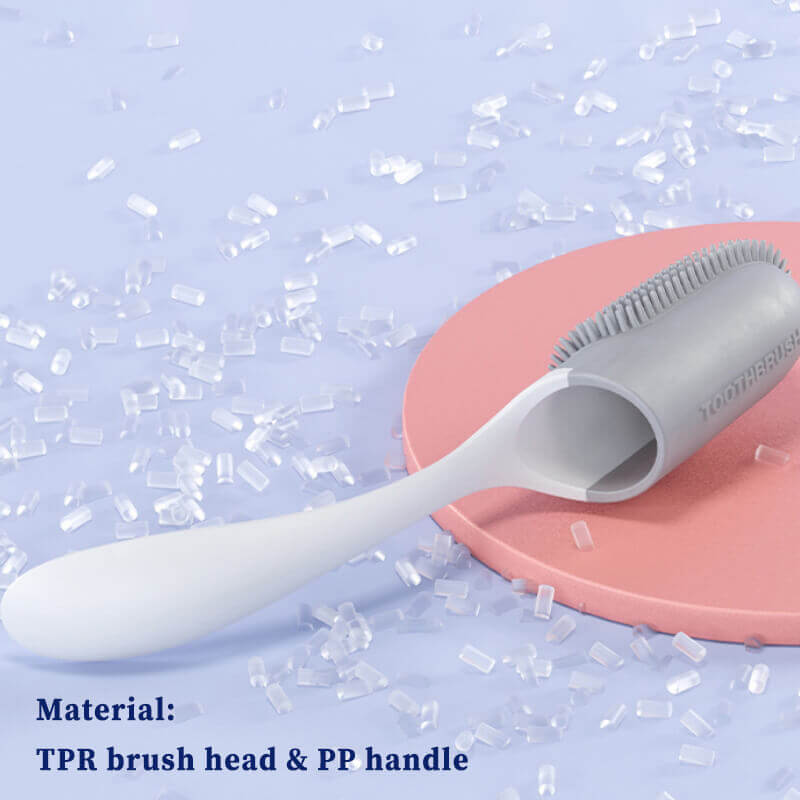 Flexible pet finger toothbrush designed for easy dog and cat teeth cleaning and plaque removal.