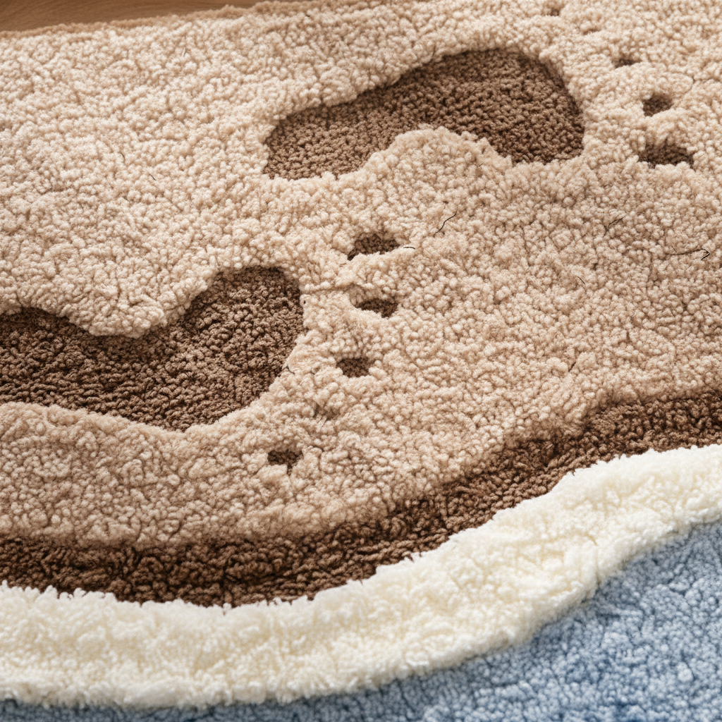 Premium non-slip bathroom floor mat. Soft, plush FjordFluff for safe & comfortable home use.