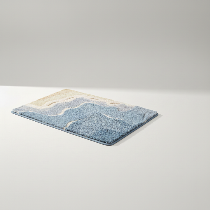 Cozy plush bathroom floor mat. Ultra-soft FjordFluff, highly absorbent for comfort & decor.