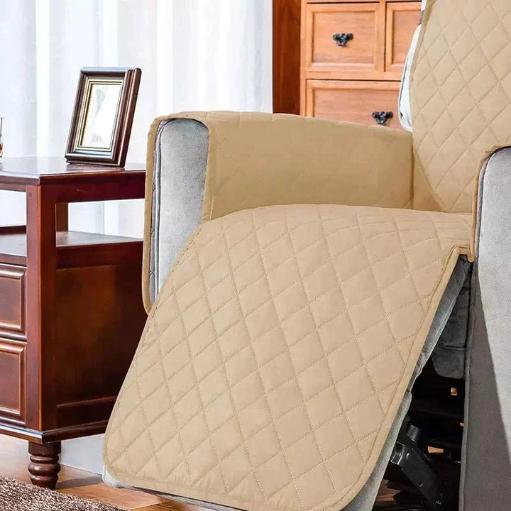 Stretchable black sofa slipcover, ensuring a sleek look and reliable furniture protection in any home.