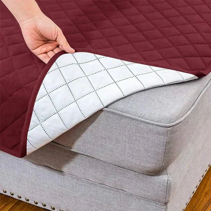 Easy-to-clean soft fabric sofa cover, perfect for active households needing reliable furniture protection.