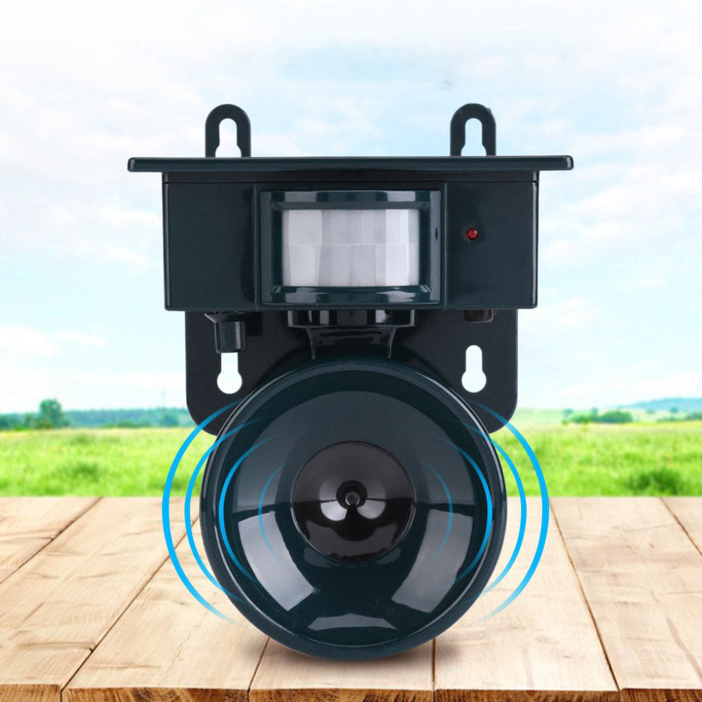 Keep birds away with this solar-powered motion sensor bird repeller & sound deterrent.