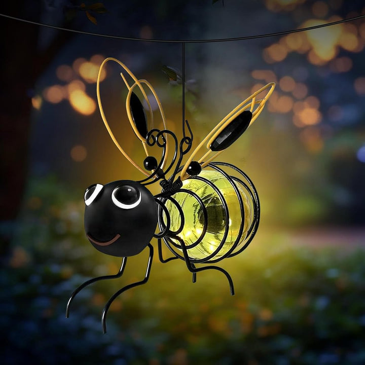 Delicate bee-shaped solar light, ideal for adding a whimsical touch to any garden decor.