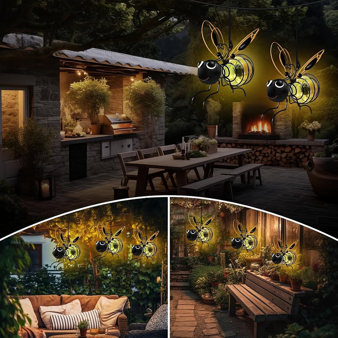 Energy-saving solar bee light, an enchanting outdoor decoration for gardens and lawns.