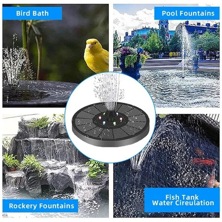 Eco-conscious solar-powered bird bath pump, a sustainable outdoor living accessory