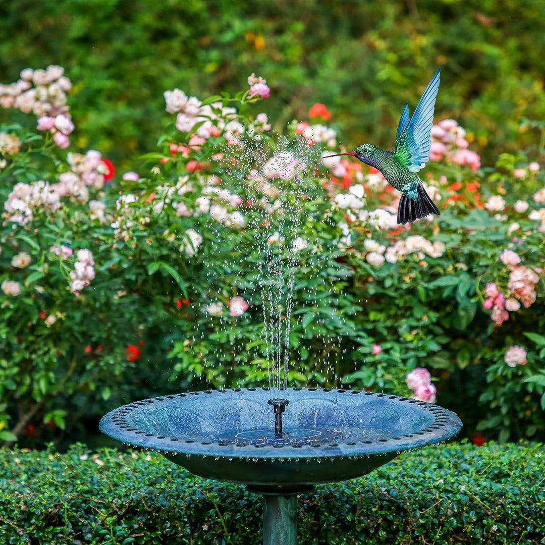Patio accessory: solar-powered bird bath pump, eco-friendly and easy to use water feature