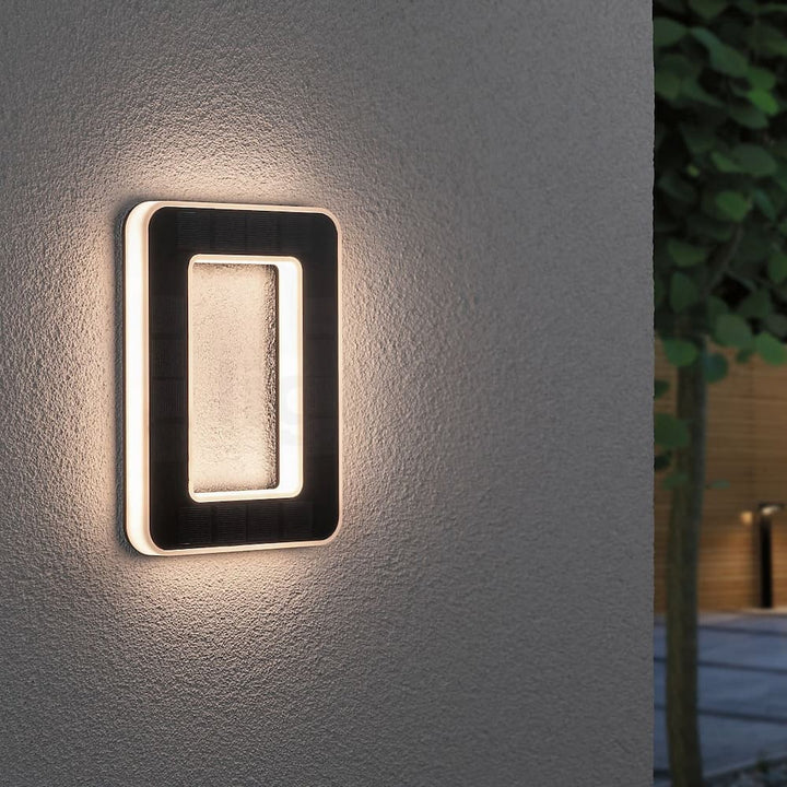 Solar powered LED house number for clear outdoor visibility & modern home curb appeal.