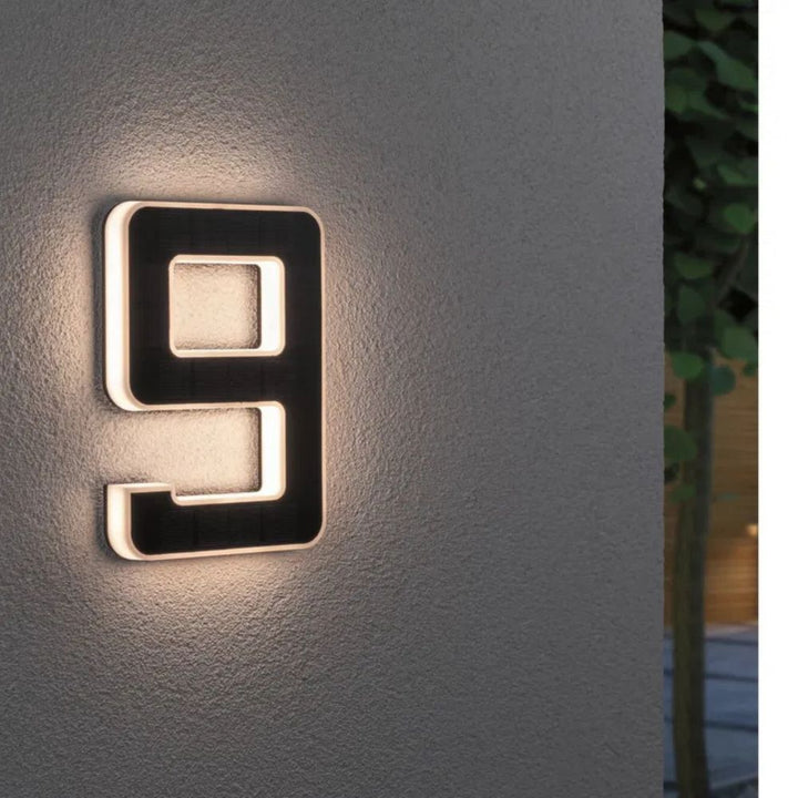 Premium solar illuminated house number, weather resistant for long-lasting outdoor performance.