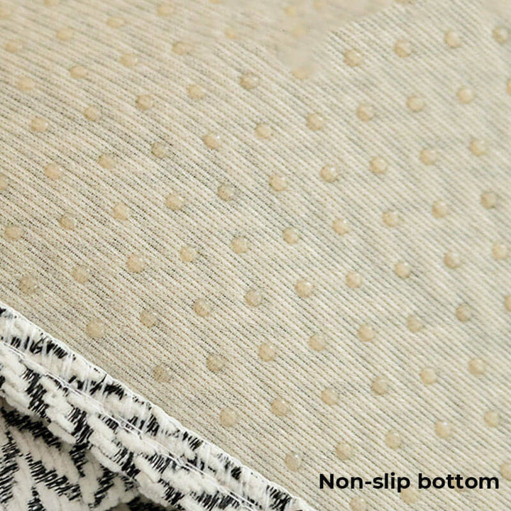 Durable anti-scratch chenille couch slipcover, perfect home decor for pet owners.