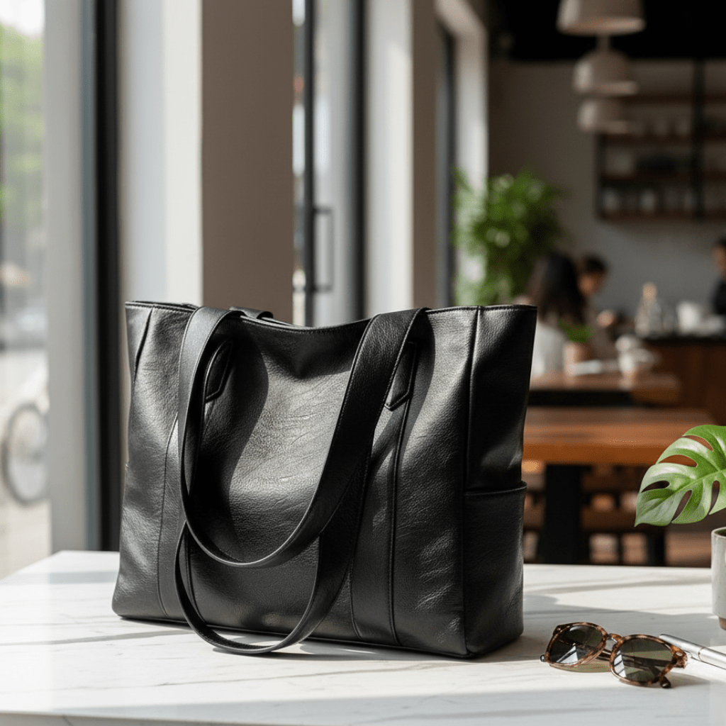 Sophisticated vintage women's shoulder tote bag, ideal for work or daily use.