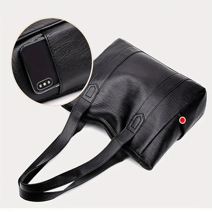 Classic vintage shoulder tote bag for women, an elegant and practical everyday work bag.