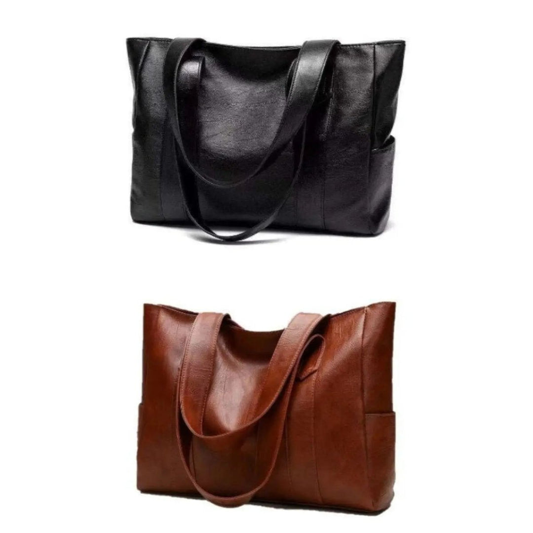 Fashionable vintage women's shoulder tote, a sophisticated accessory for travel or daily use.