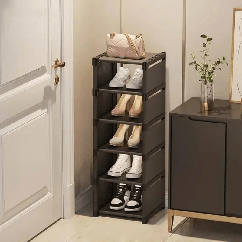 Versatile stackable shoe rack: space-saving design for any small corner.