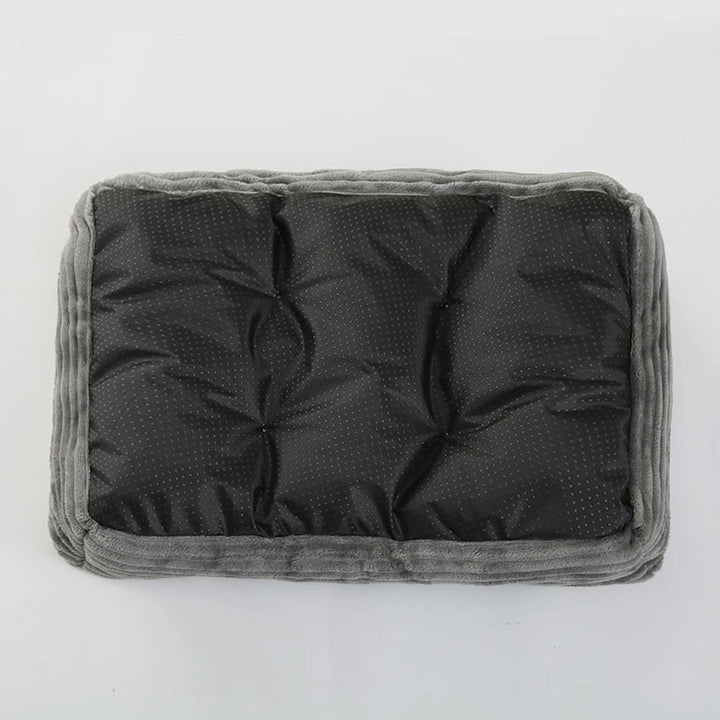 Waterproof oxford fabric square dog bed, plush for comfort, perfect as pet furniture