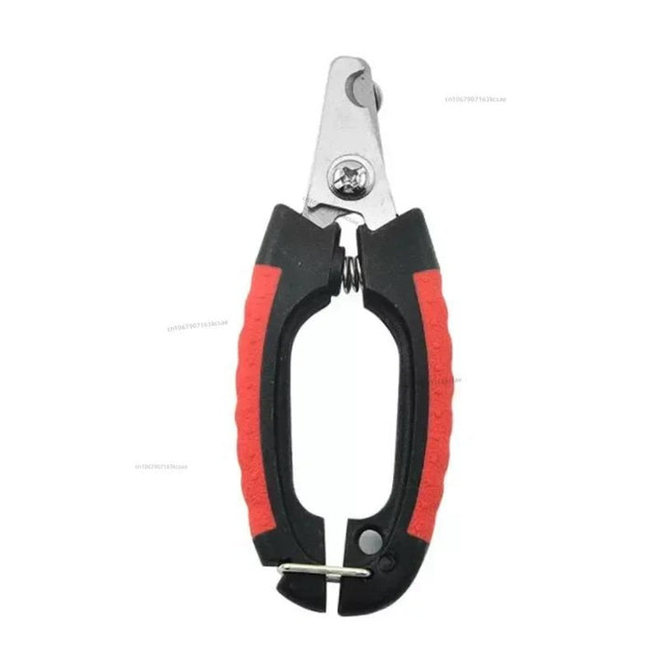 Durable pet grooming clippers; stainless steel design for effective dog and cat nail care.