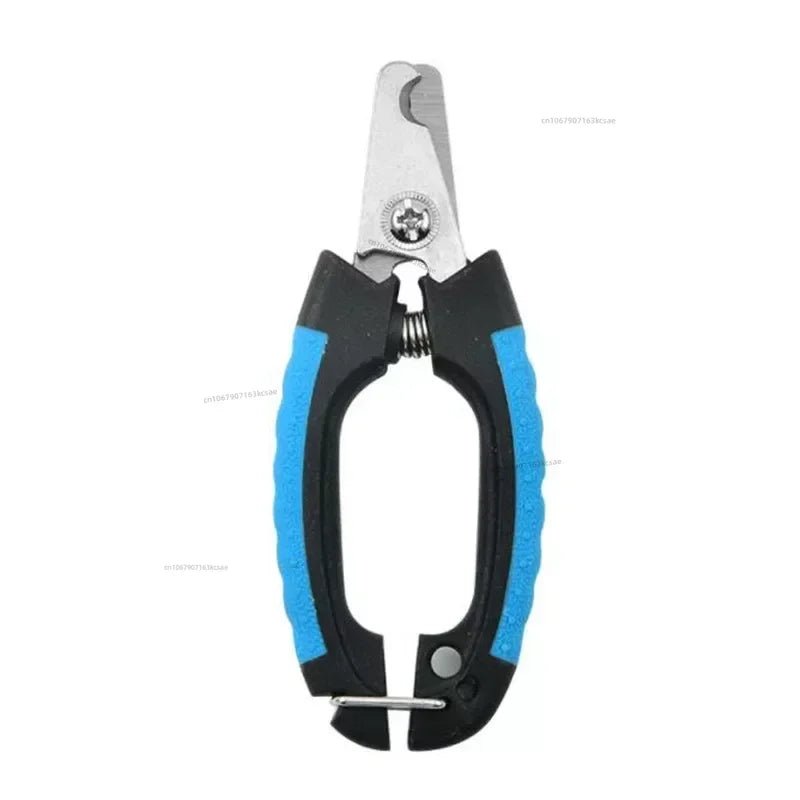 Compact stainless steel pet nail clippers, an ergonomic tool for dog and cat owners.