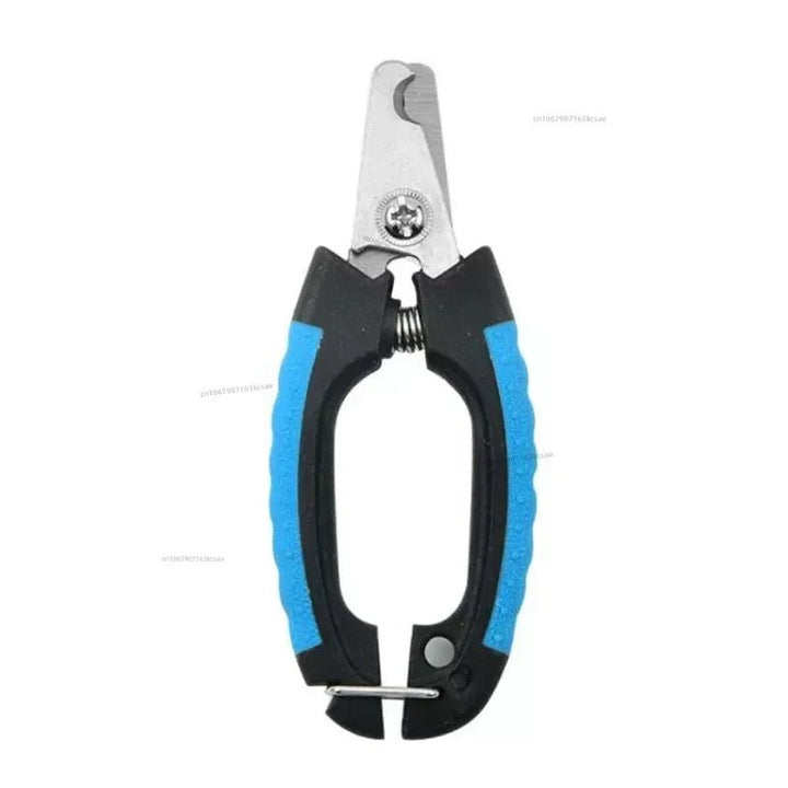 Compact stainless steel pet nail clippers, an ergonomic tool for dog and cat owners.