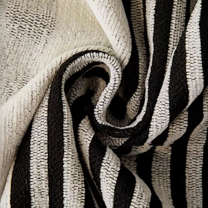 Soft stripe chenille couch cover, scratch-resistant and suitable for any living room sofa.