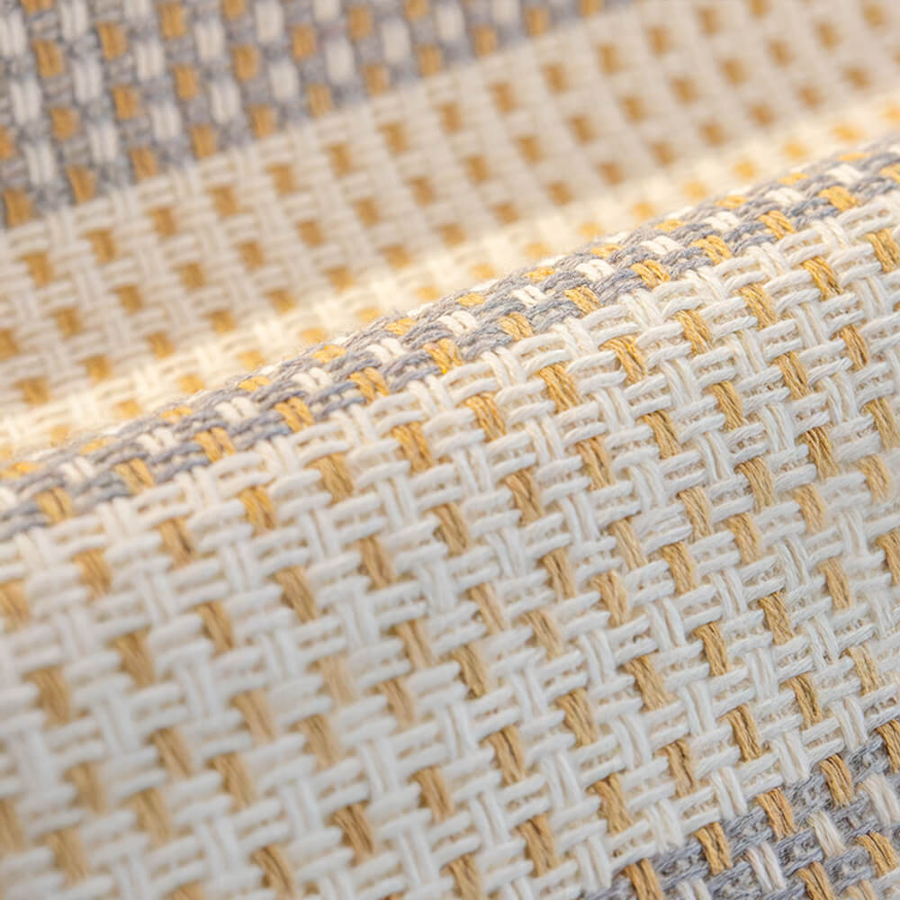 Striped cotton linen couch cover, designed for pet owners, anti-scratch and machine washable.