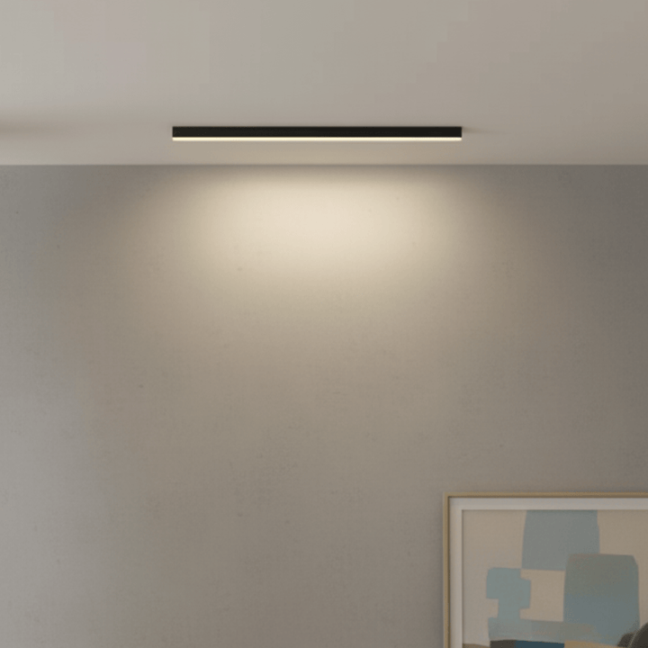 Sleek LED ceiling light, modern Scandinavian flush mount. Perfect interior lighting for homes & offices.