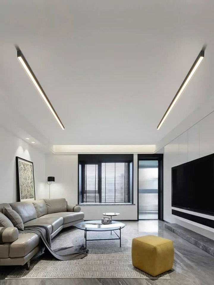 Minimalist Scandinavian LED flush mount ceiling light. Modern home decor lighting, ideal for any room.