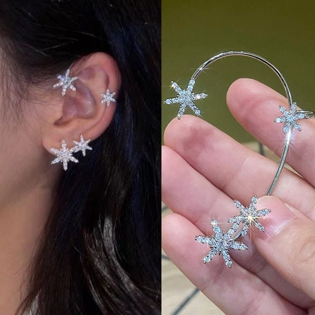 Adjustable clip earrings for women, offering elegant style without piercing. Minimalist fashion accessory.