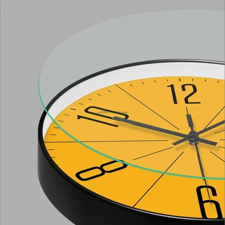 Round black Nordic wall clock, silent operation, adds a touch of modern sophistication to any room.