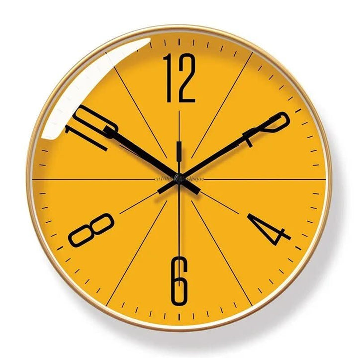 Elegant black Nordic wall clock, silent quartz, a chic minimalist decor piece for modern homes.