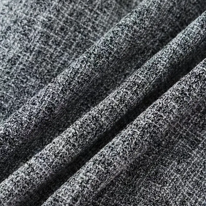 Modern men's single-breasted blazer with stand collar, tailored fit, ideal for business or formal events.