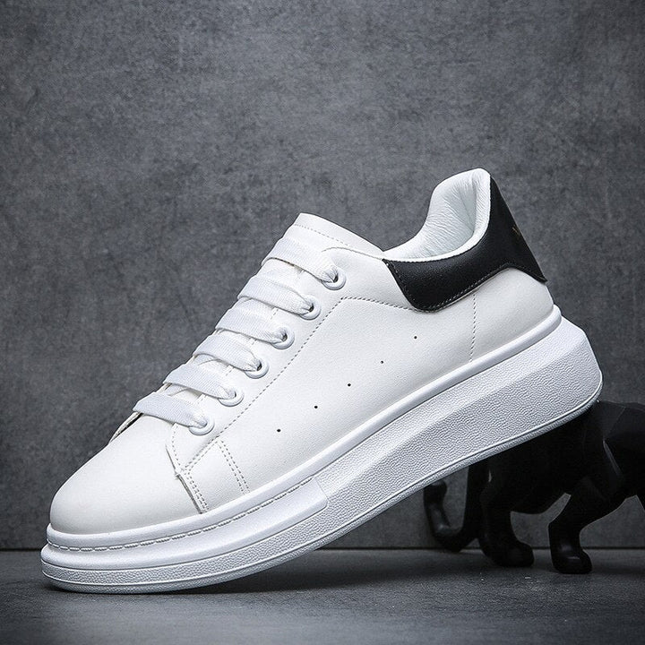 White men's urban sneakers, stylish & breathable. Comfortable casual footwear for everyday city walking.