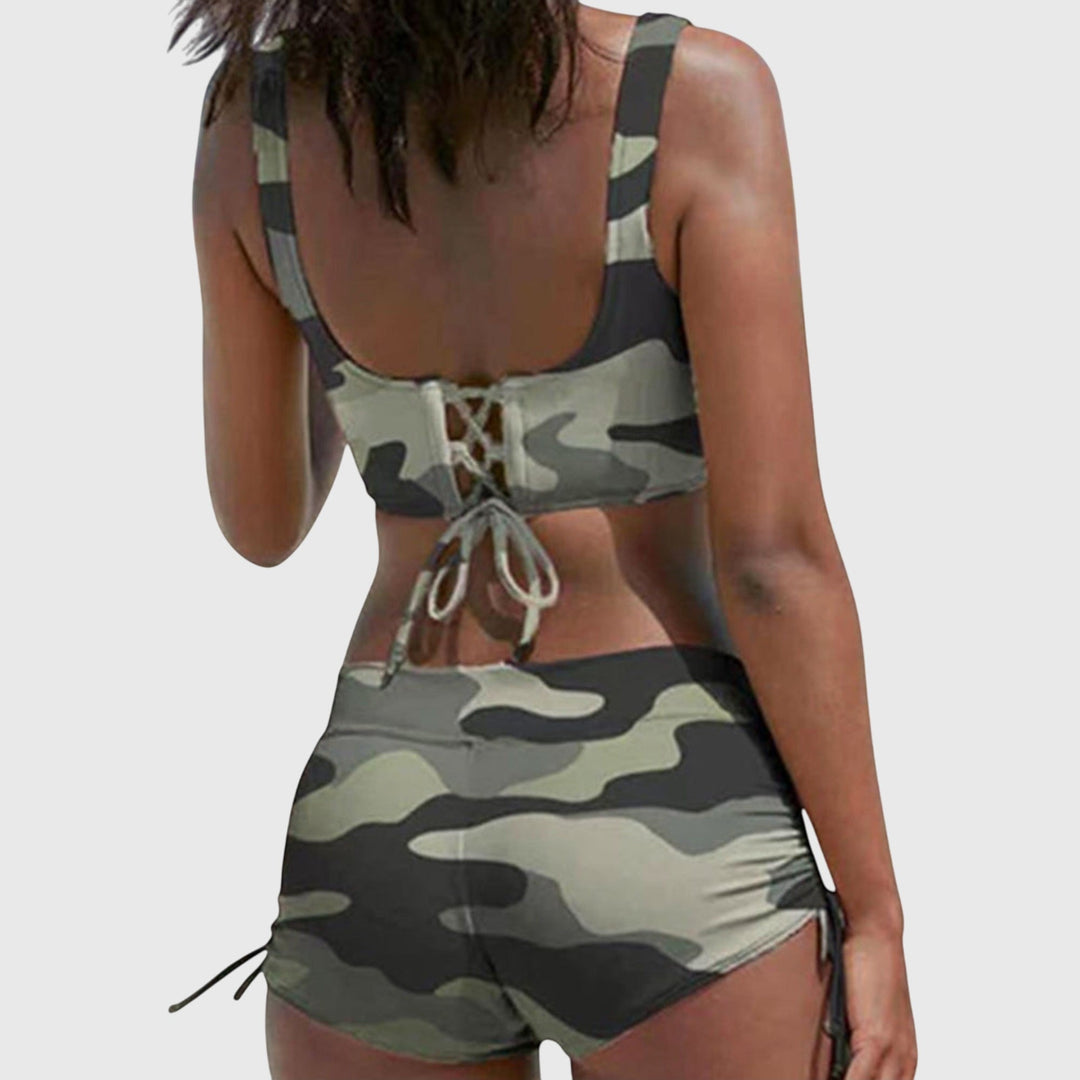 Chic women's bikini set, designed for a flattering fit. Essential summer swimwear for beach & vacation.