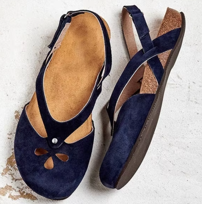Everyday comfort women's casual sandals. Stylish flat open-toe footwear for summer wear.
