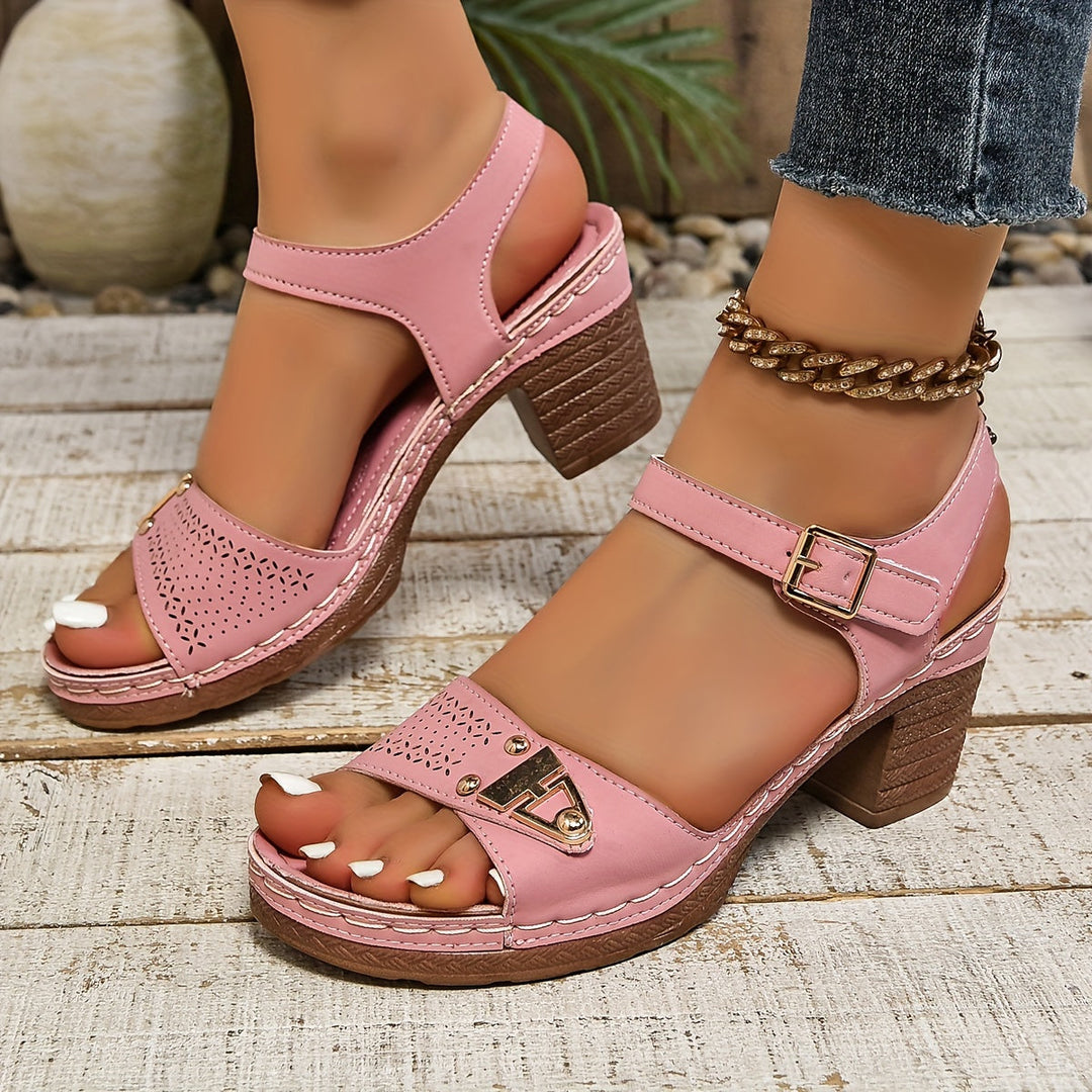 Stylish women's sandals, comfortable open-toe design for summer fashion.