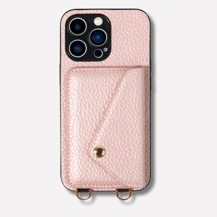 Chic women's crossbody phone & card holder. A practical phone wallet for daily essentials & travel.
