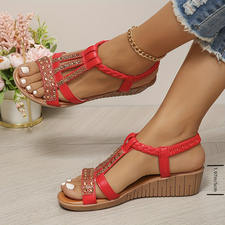 Versatile women's wedge sandals, great for summer parties, vacations, or casual outings.