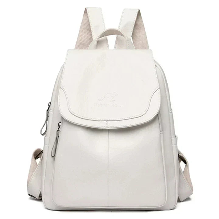 Sleek new structured flap backpack for women, an elegant solution for daily essentials and fashion.