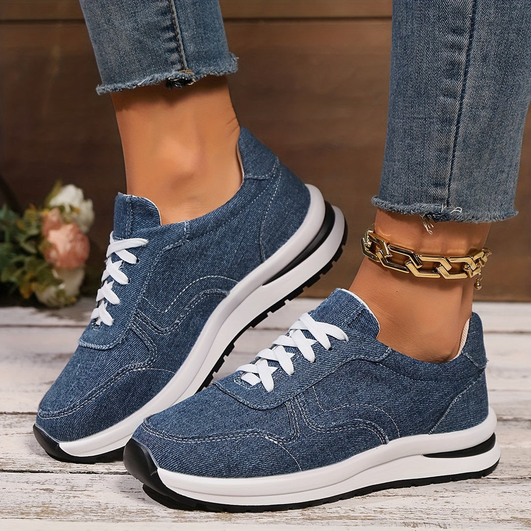 Stylish women's supportive sneakers with all-day comfort, cushioned sole, and arch support for walking.