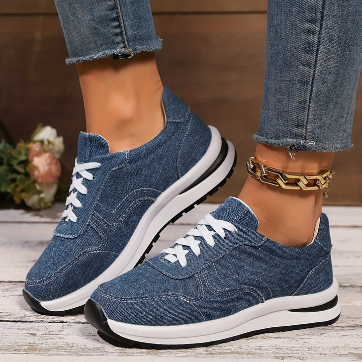 Stylish women's supportive sneakers with all-day comfort, cushioned sole, and arch support for walking.