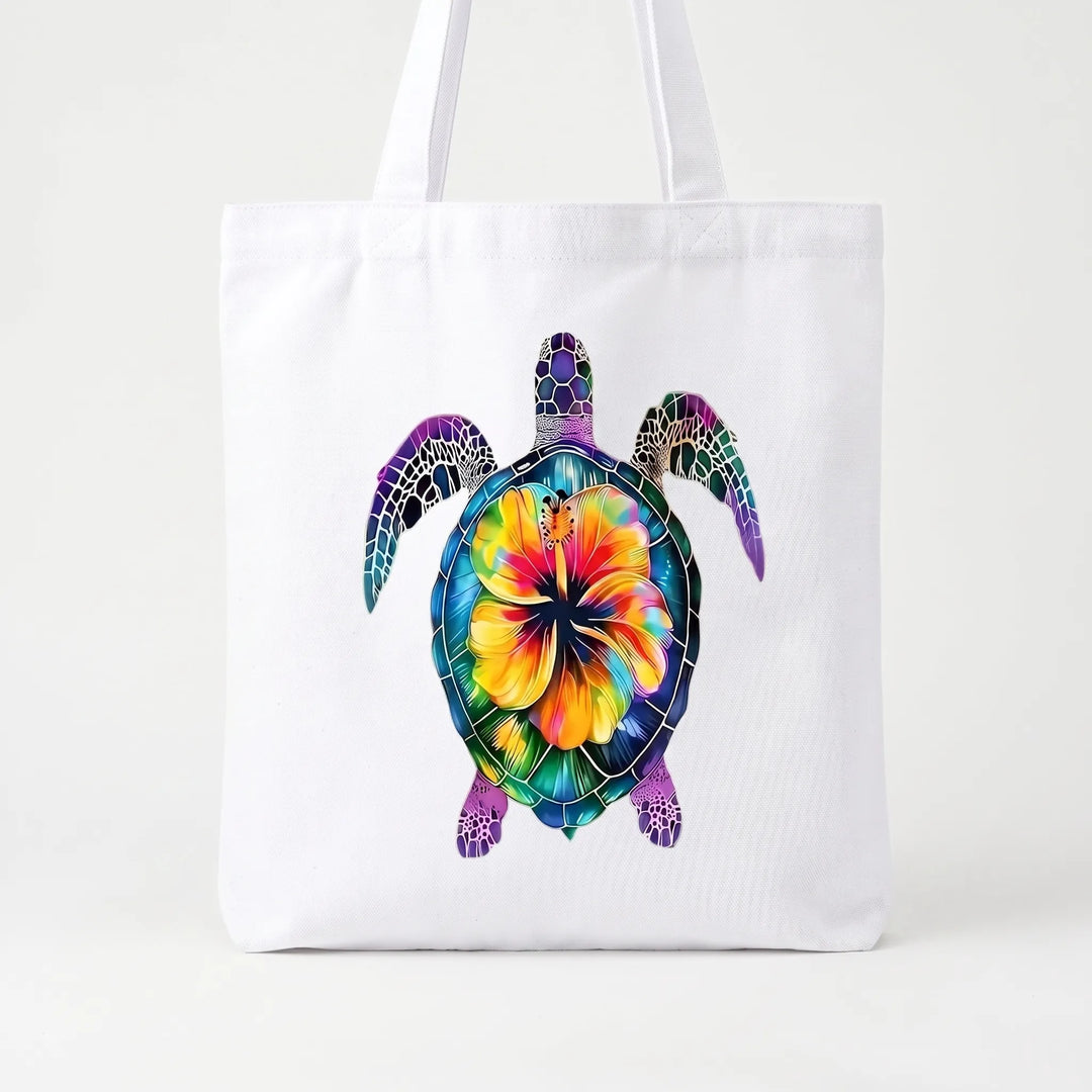 Summer-ready women's shoulder tote with a stylish turquoise floral print. Perfect beach bag or fashionable everyday accessory.