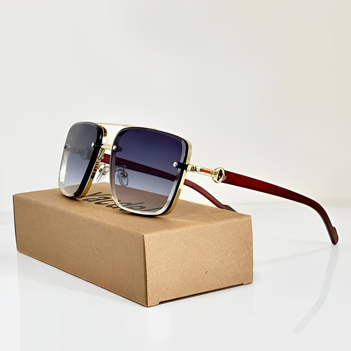 Classic aviator sunglasses, unisex, with UV400 gradient lenses for outdoor protection & retro style.